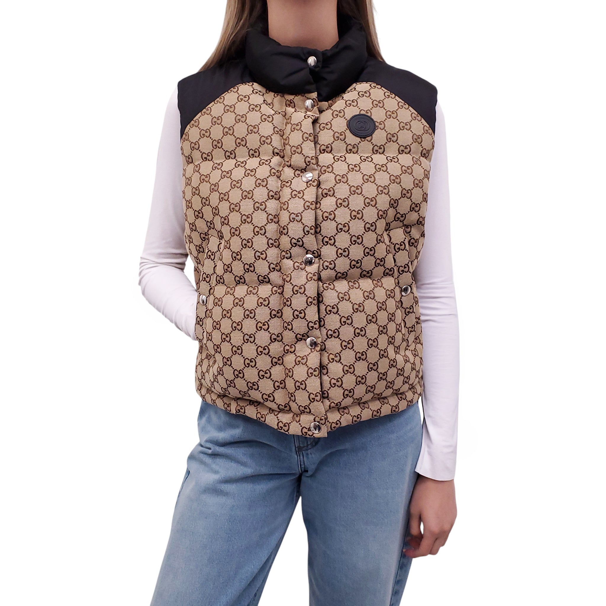 GUCCI MONOGRAM LOGO VEST - SIZE 36 – Rewind Couture