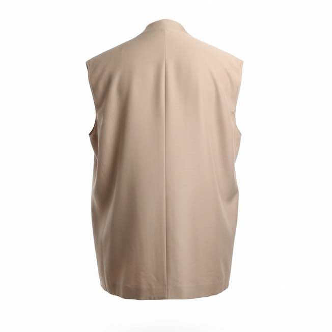 MONCLER GAMME ROUGE KHAKI VEST WITH LOGO - SIZE 00 (XXS) OVERSIZED