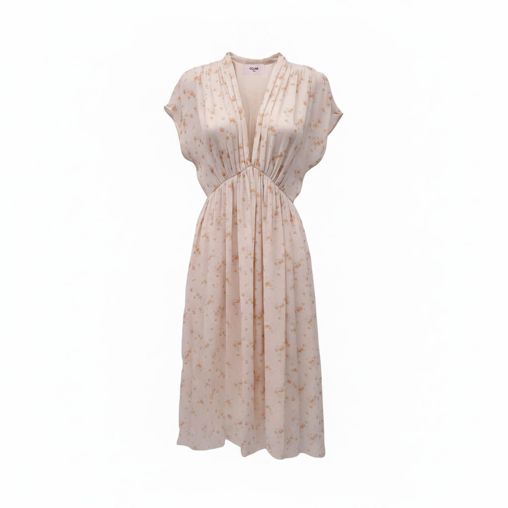 CELINE FLORAL PRINT MIDI DRESS - SIZE 36