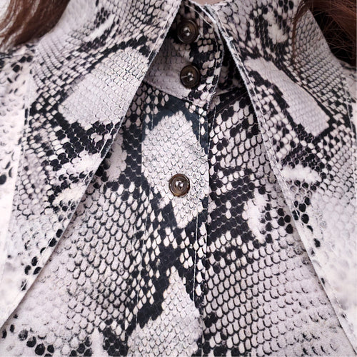 16 ARLINGTON SNAKESKIN BLOUSE - SIZE 6