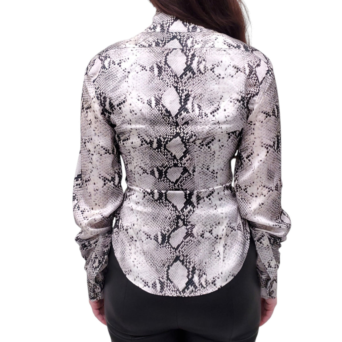 16 ARLINGTON SNAKESKIN BLOUSE - SIZE 6