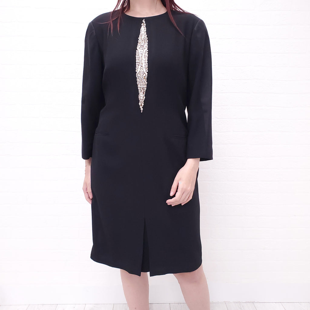 ALEXANDER MCQUEEN DRESS WITH SILVER DETAIL - SIZE 46