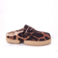 DRIES VAN NOTEN LEOPARD PRINT MOHAIR CLOGS - SIZE 41
