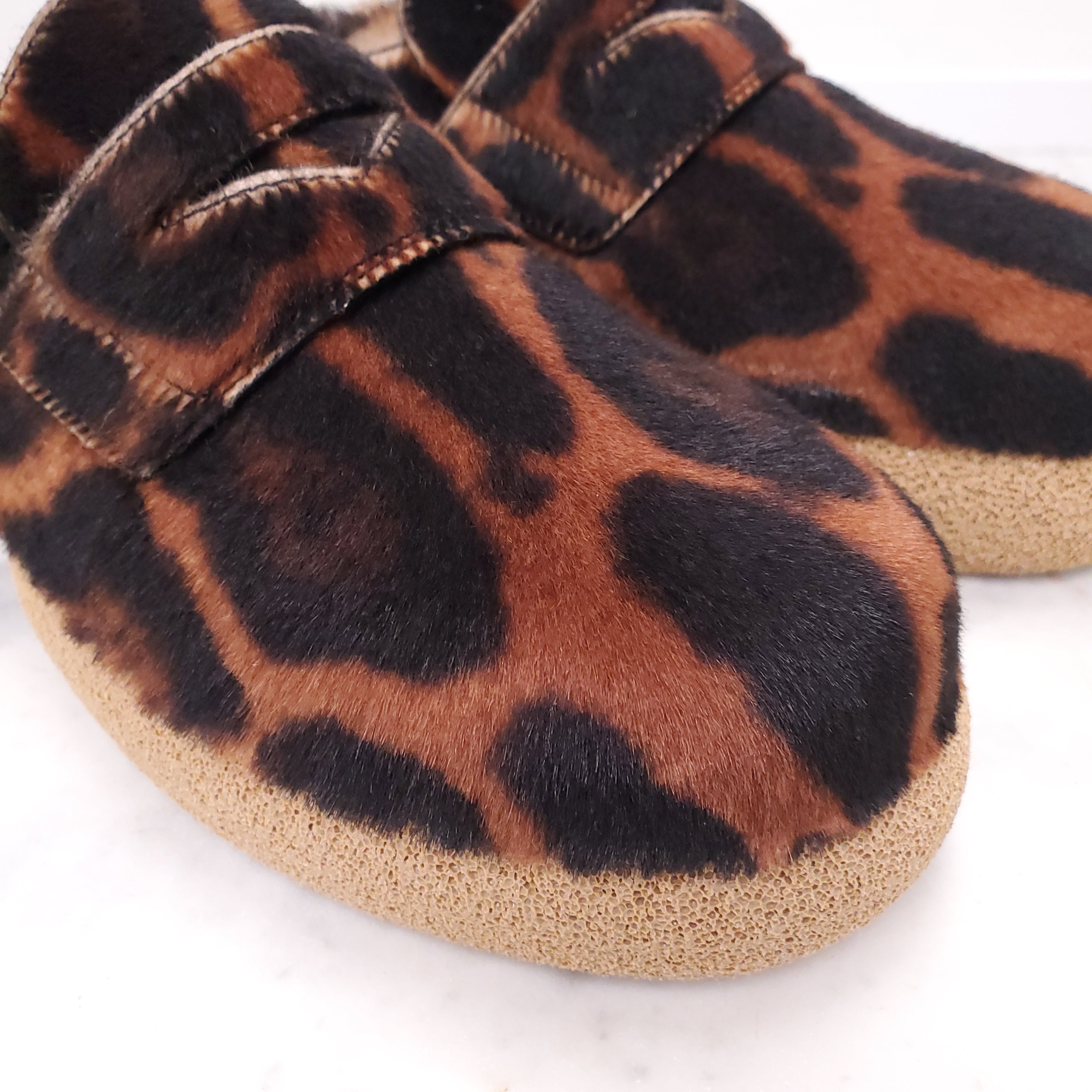 DRIES VAN NOTEN LEOPARD PRINT MOHAIR CLOGS - SIZE 41