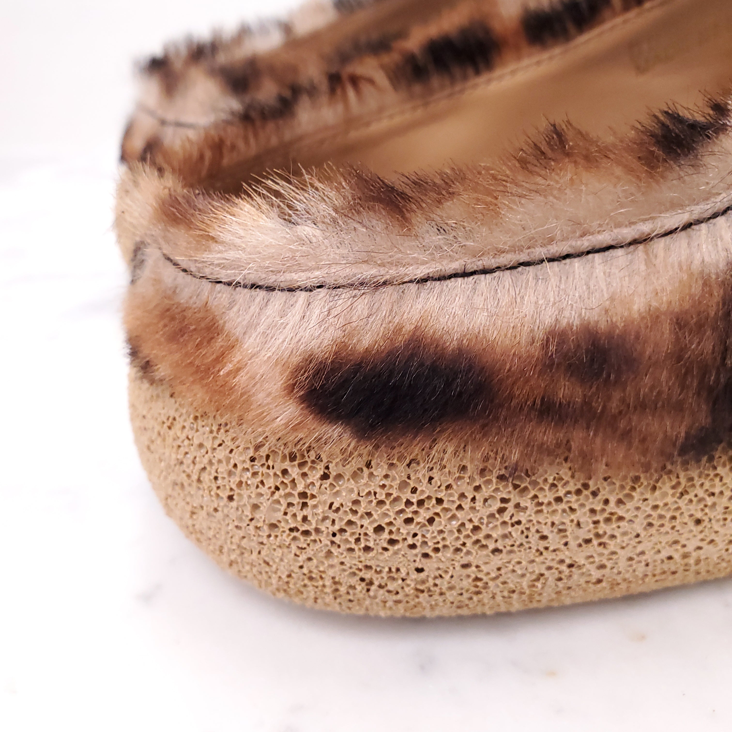 DRIES VAN NOTEN LEOPARD PRINT MOHAIR CLOGS - SIZE 41