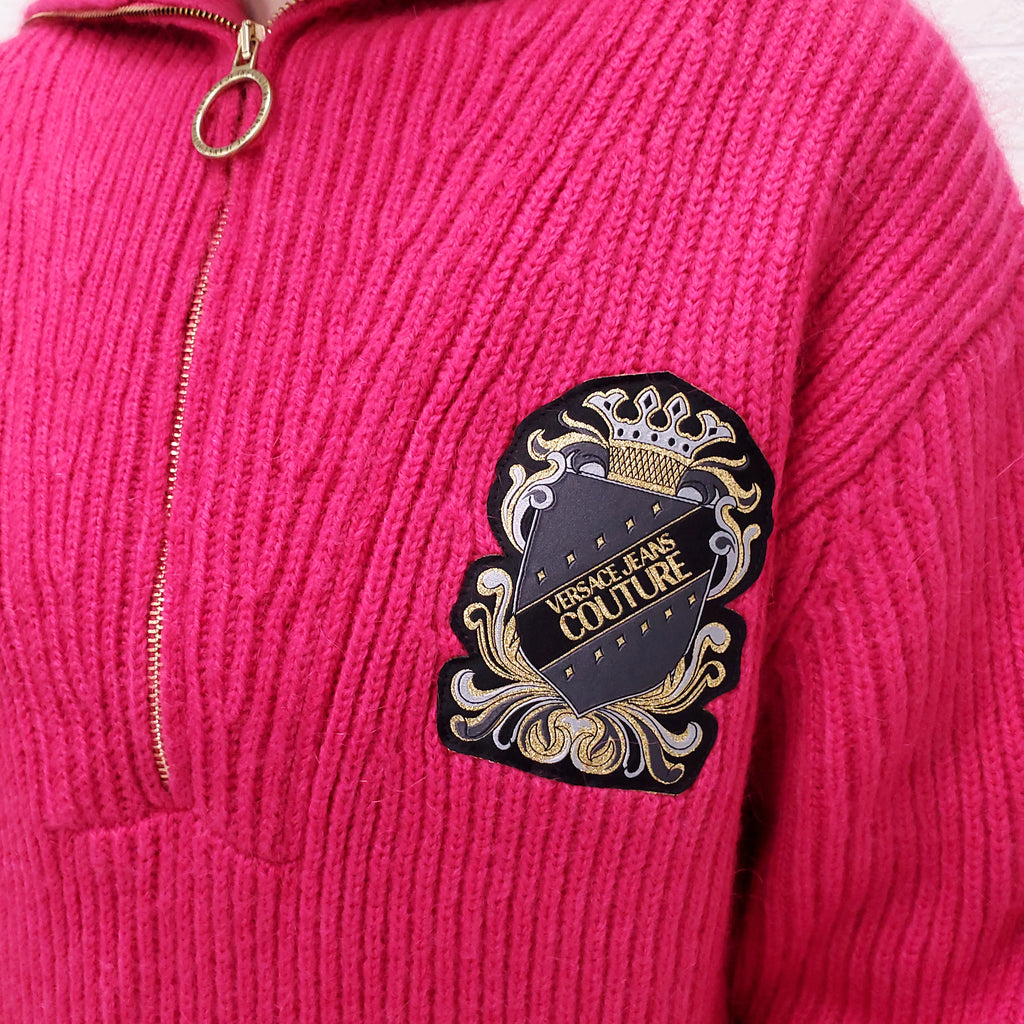VERSACE JEANS COUTURE PINK SWEATER - SIZE L