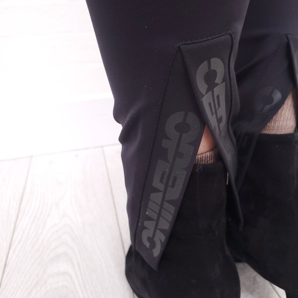 OPENING CEREMONY BLACK LOGO LEGGINGS - SIZE XS