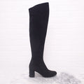 SAINT LAURENT BLACK KNEE BOOTS - SIZE 38.5