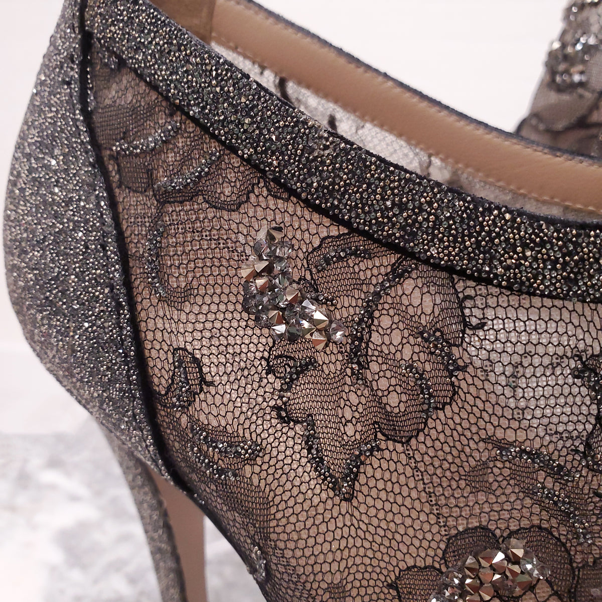 VALENTINO LACE SEQUIN BOOTIES - SIZE 40