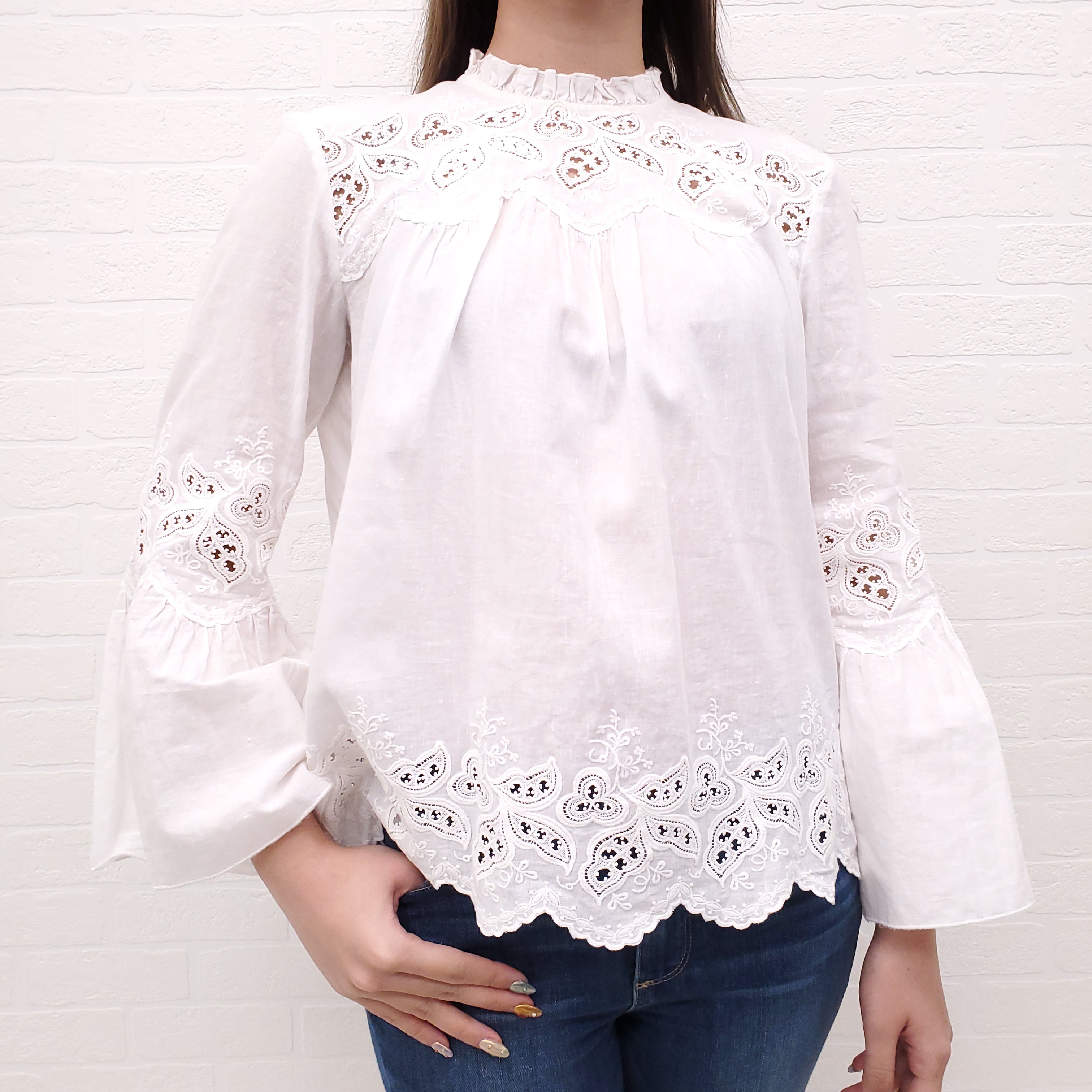 Ulla johnson discount white eyelet top