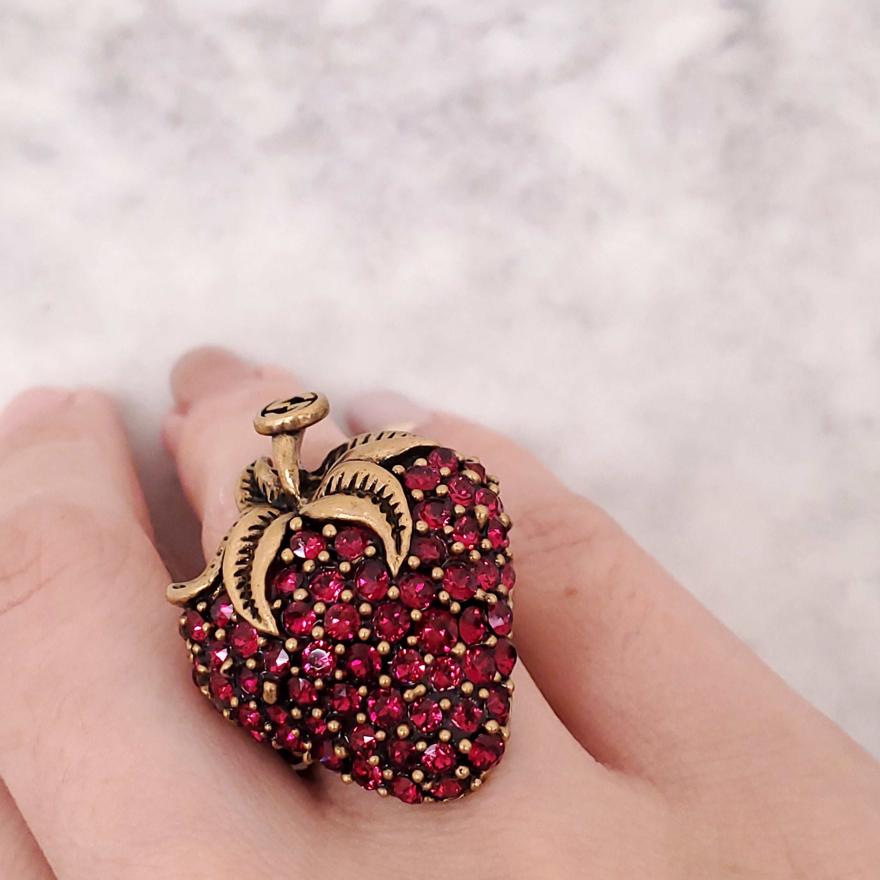 Gucci strawberry ring store