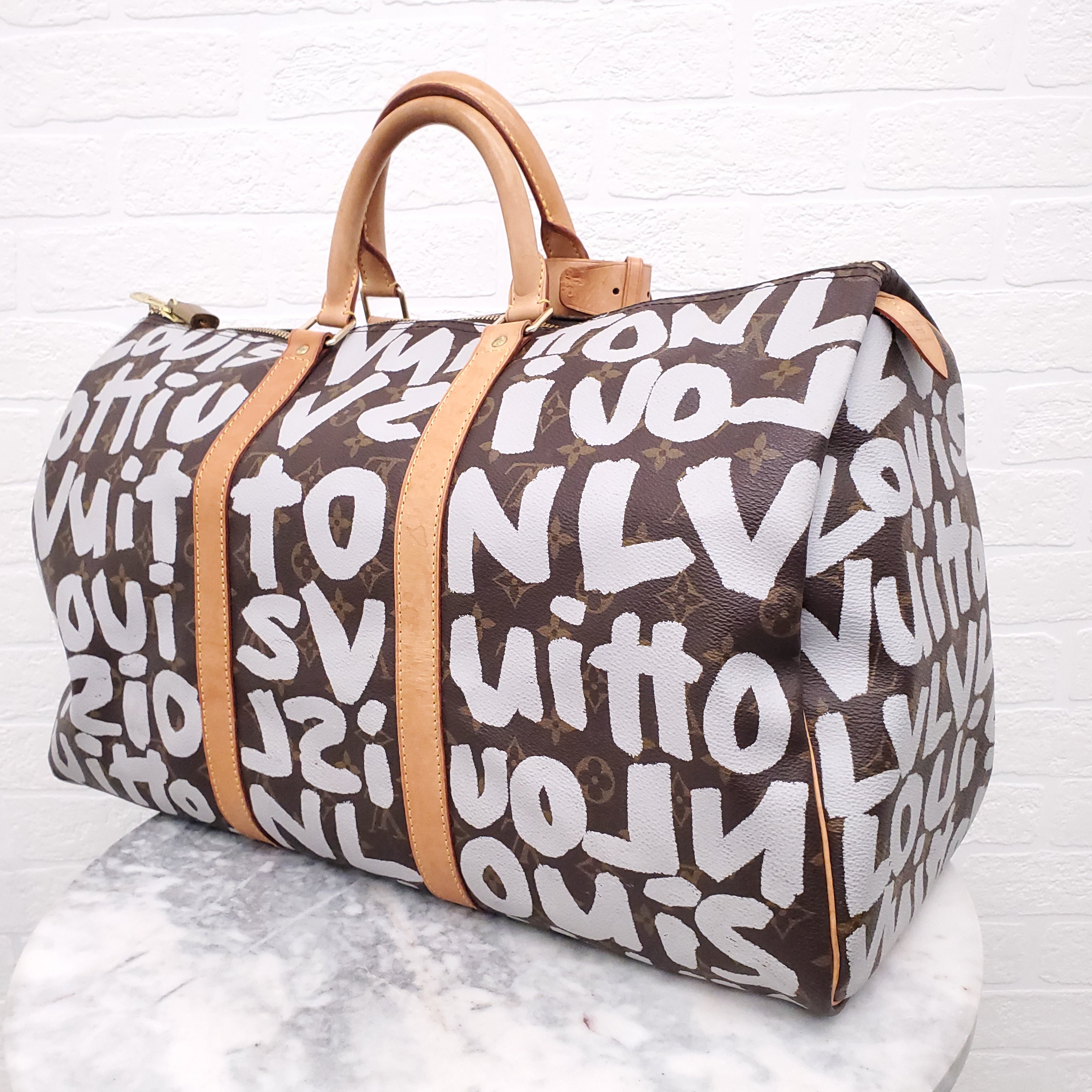 LOUIS VUITTON X STEPHEN SPROUSE 2001 KEEPALL 50 TRAVEL BAG