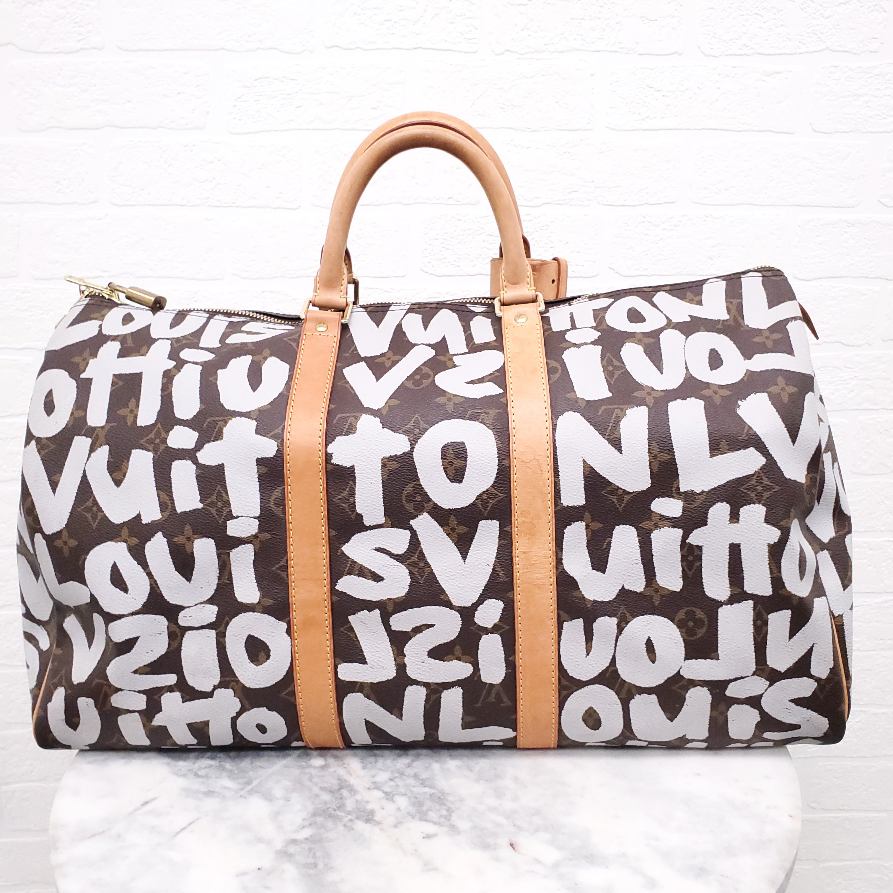 LOUIS VUITTON X STEPHEN SPROUSE 2001 KEEPALL 50 TRAVEL BAG