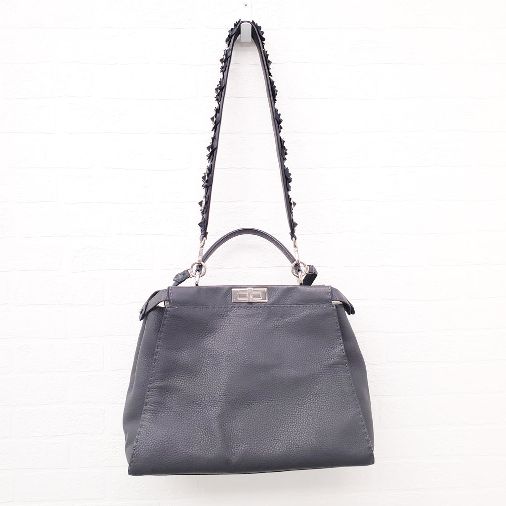 FENDI X LARGE PEEKABOO WITH FLORAL STRAP