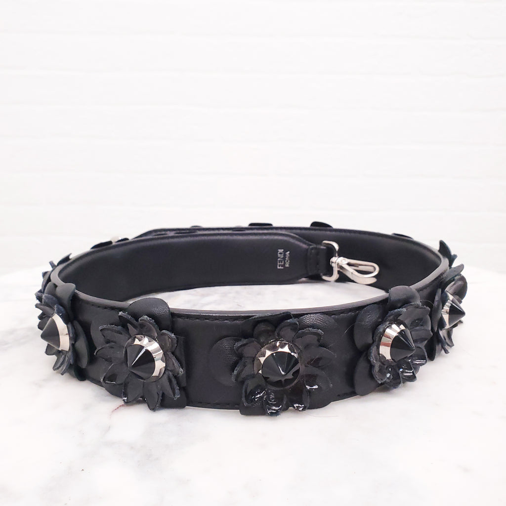 FENDI X LARGE PEEKABOO WITH FLORAL STRAP