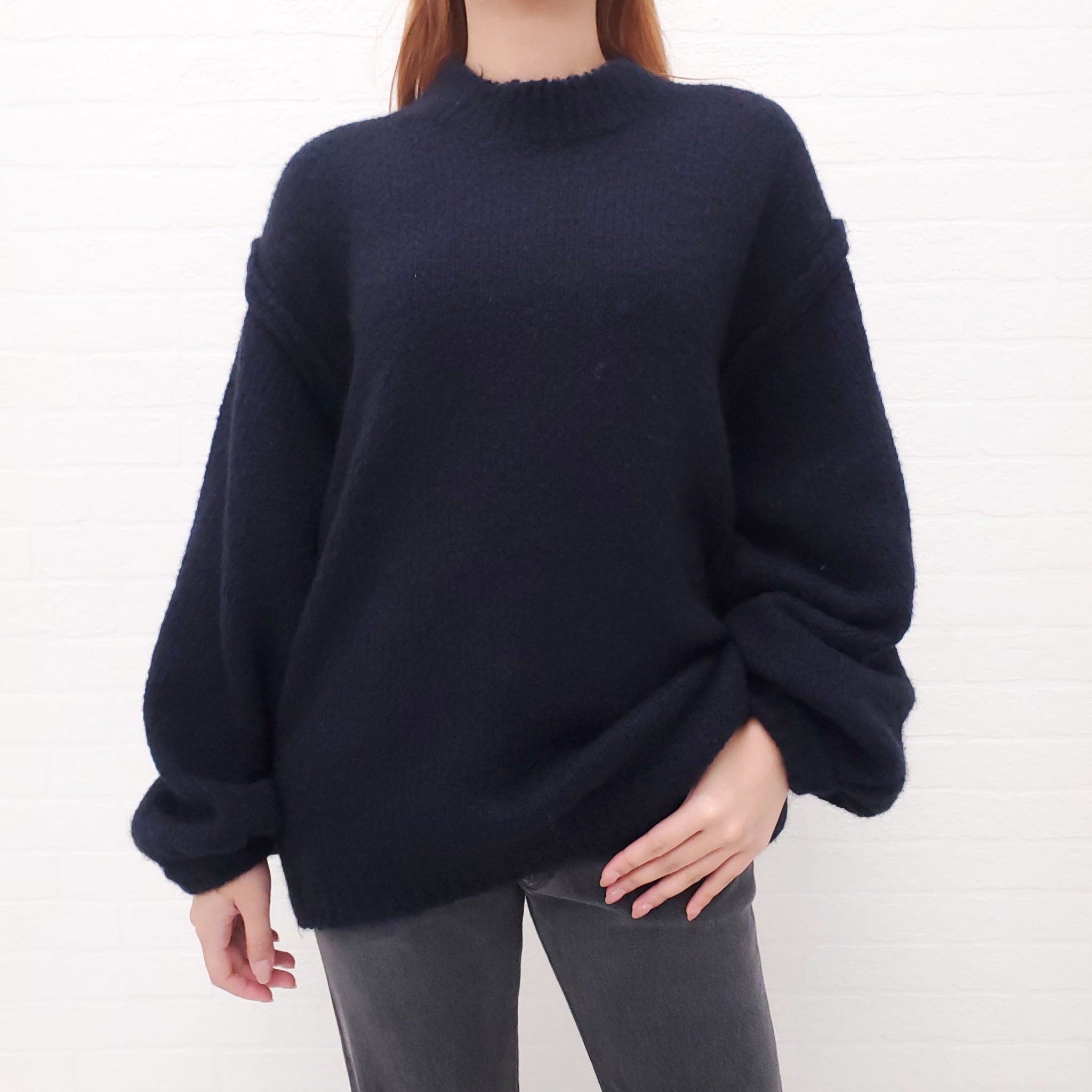 ACNE STUDIOS OVERSIZED NAVY SWEATER SIZE XS