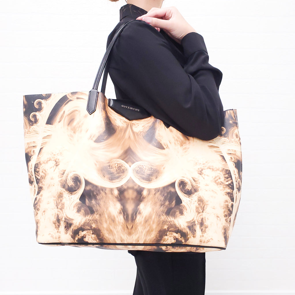 GIVENCHY FLAME PRINT TOTE BAG