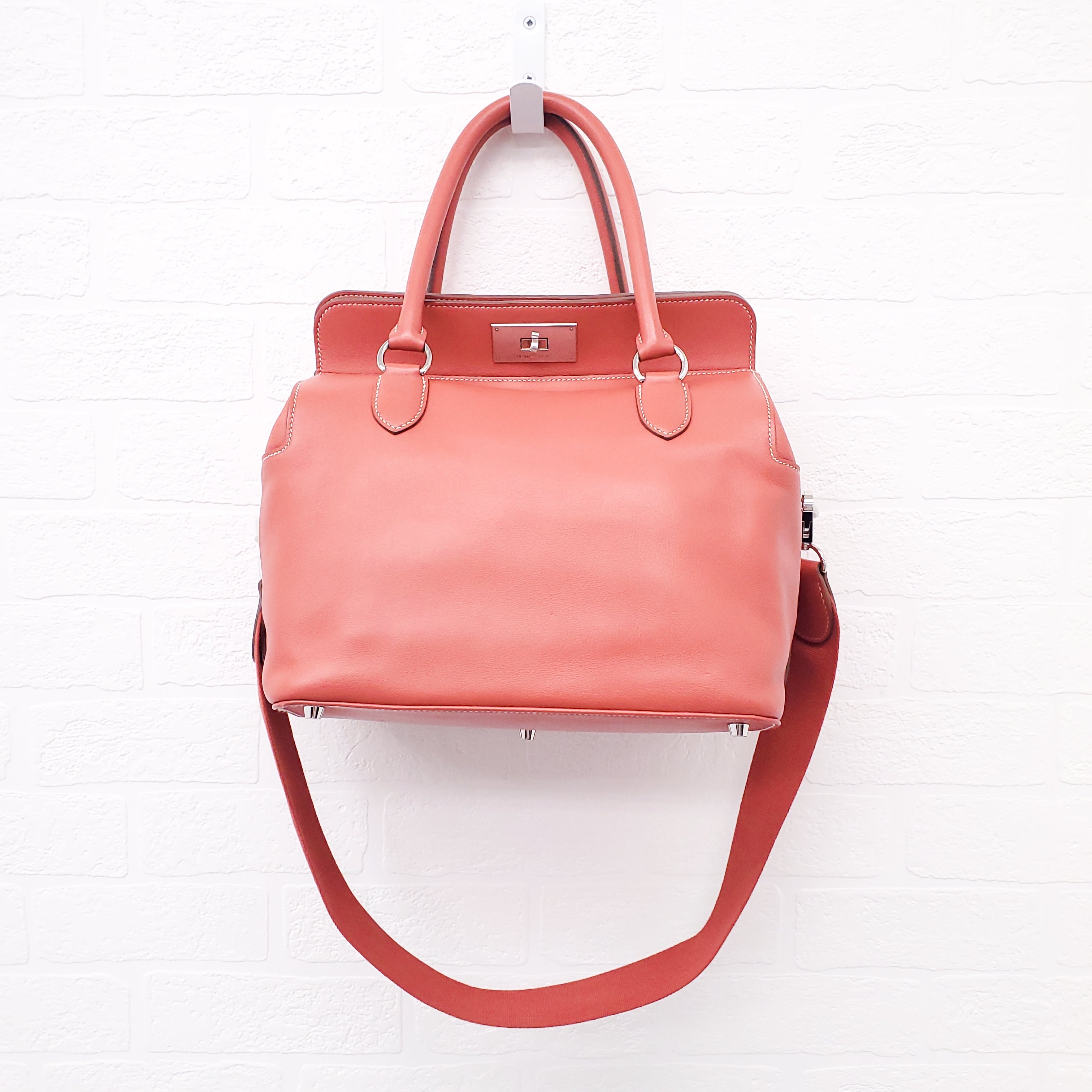 HERMÈS CORAL TOOLBOX BAG