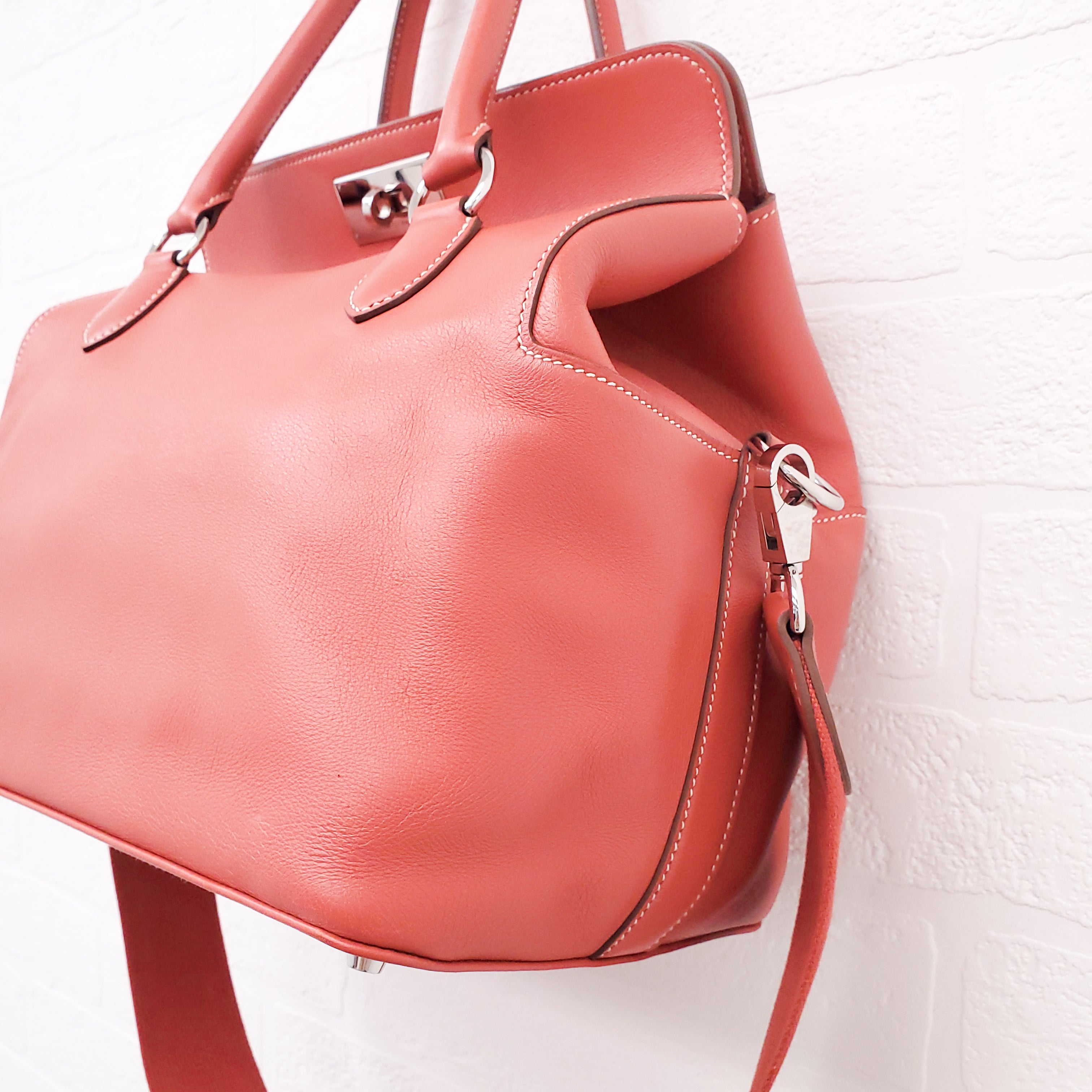 HERMÈS CORAL TOOLBOX BAG