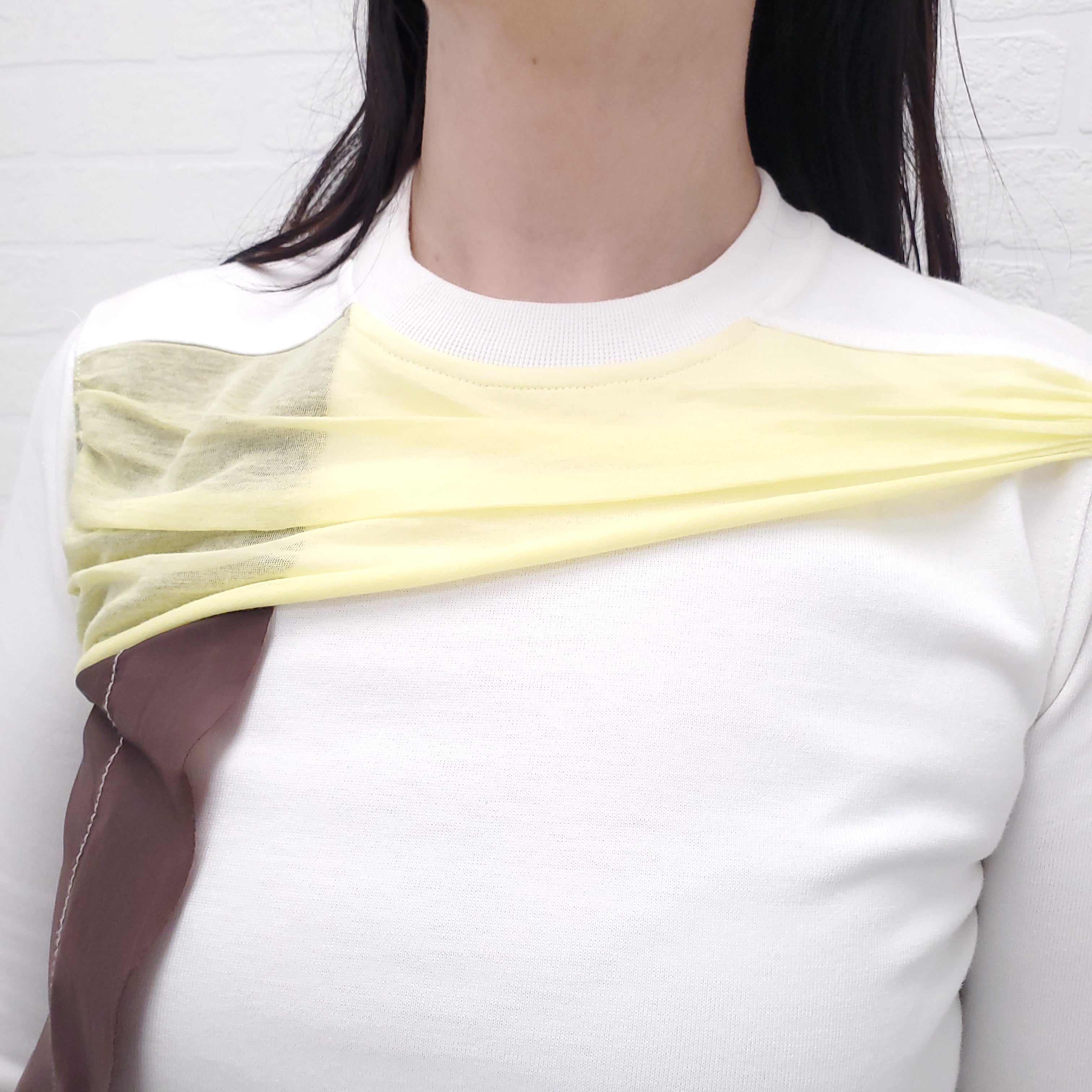 RICK OWENS MILK/RAISIN/LIME TOP - SIZE 40