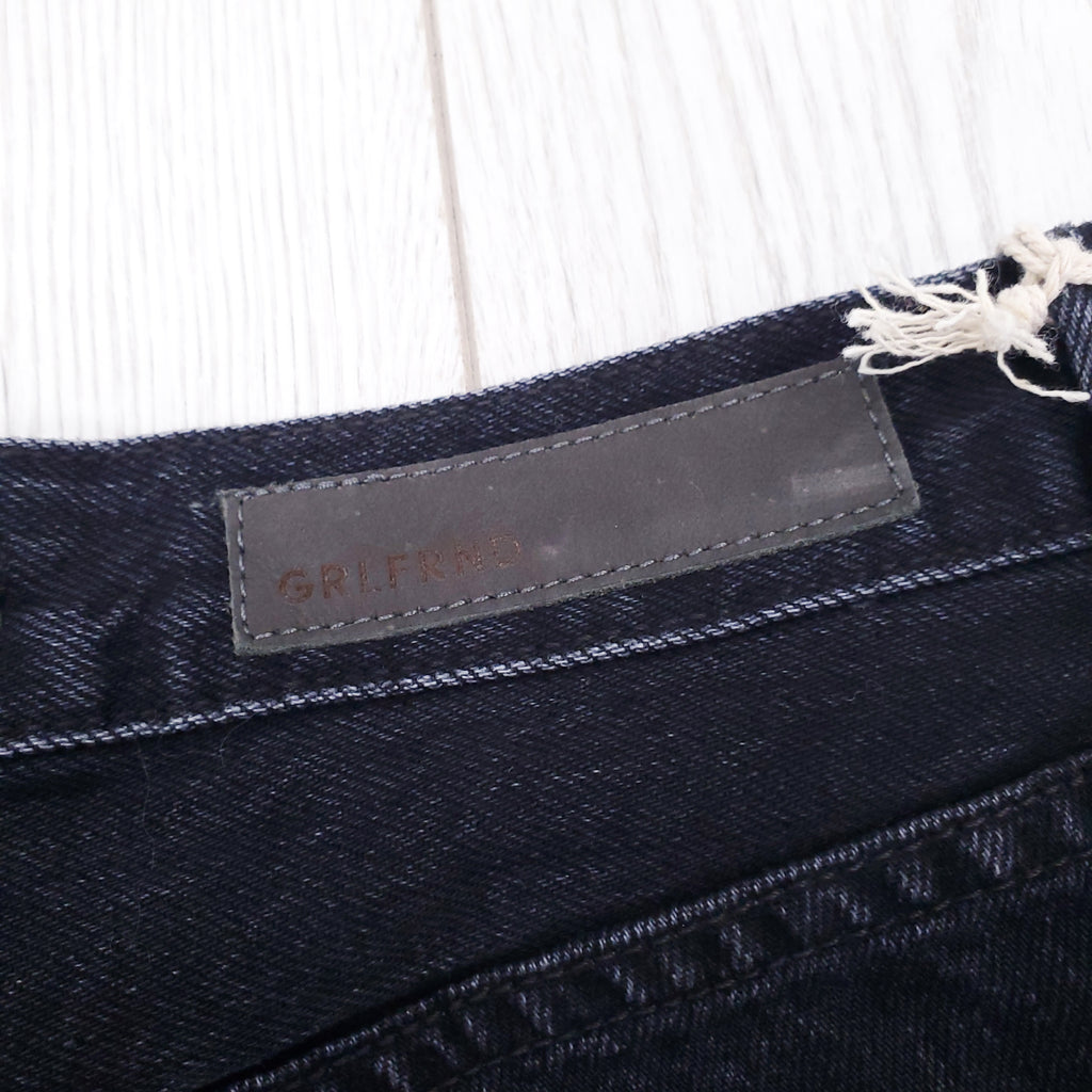 GRLFRND BLACK DENIM SHORTS - SIZE 24
