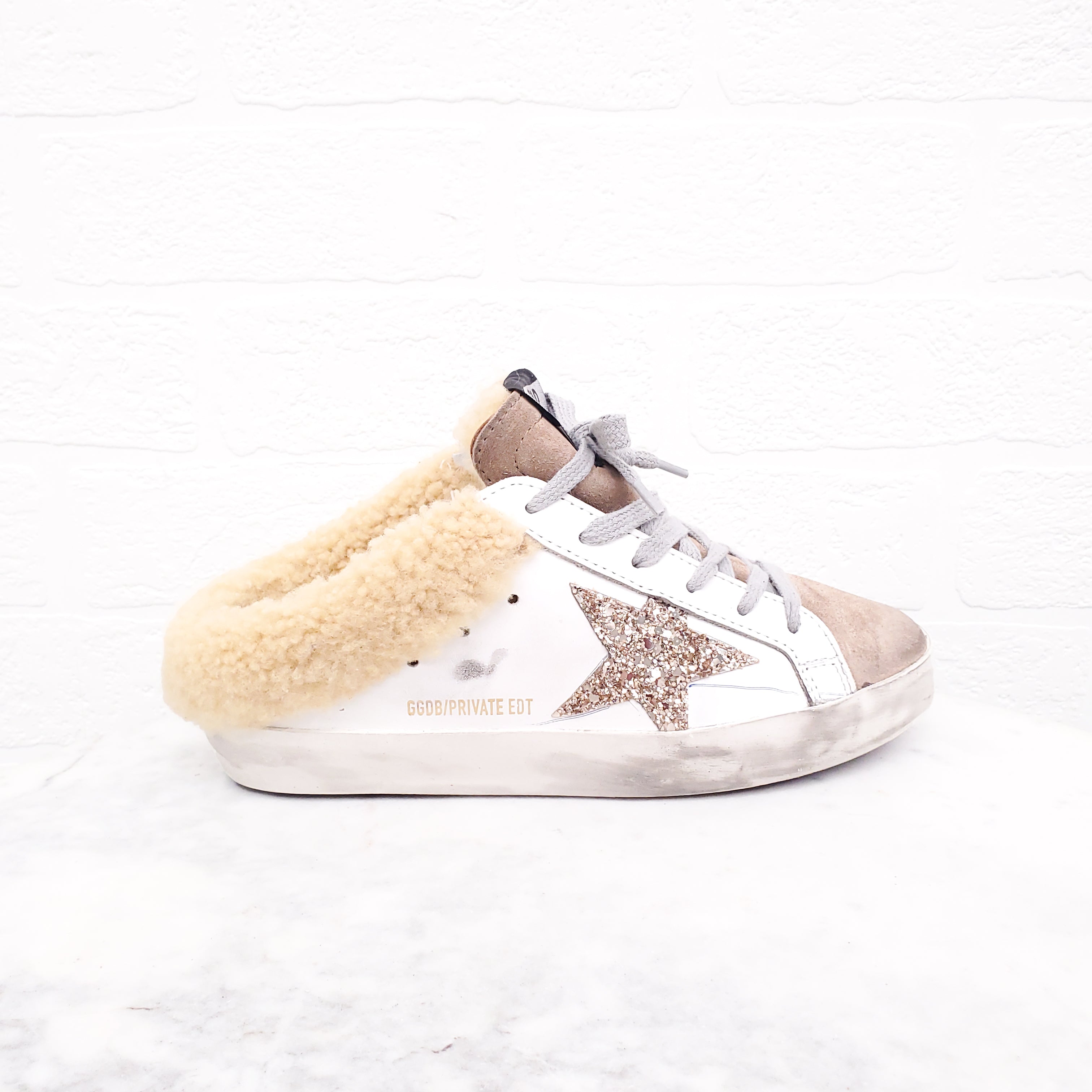 GOLDEN GOOSE SUPER STAR SHEARLING LINED SNEAKERS SIZE 34 Rewind Couture