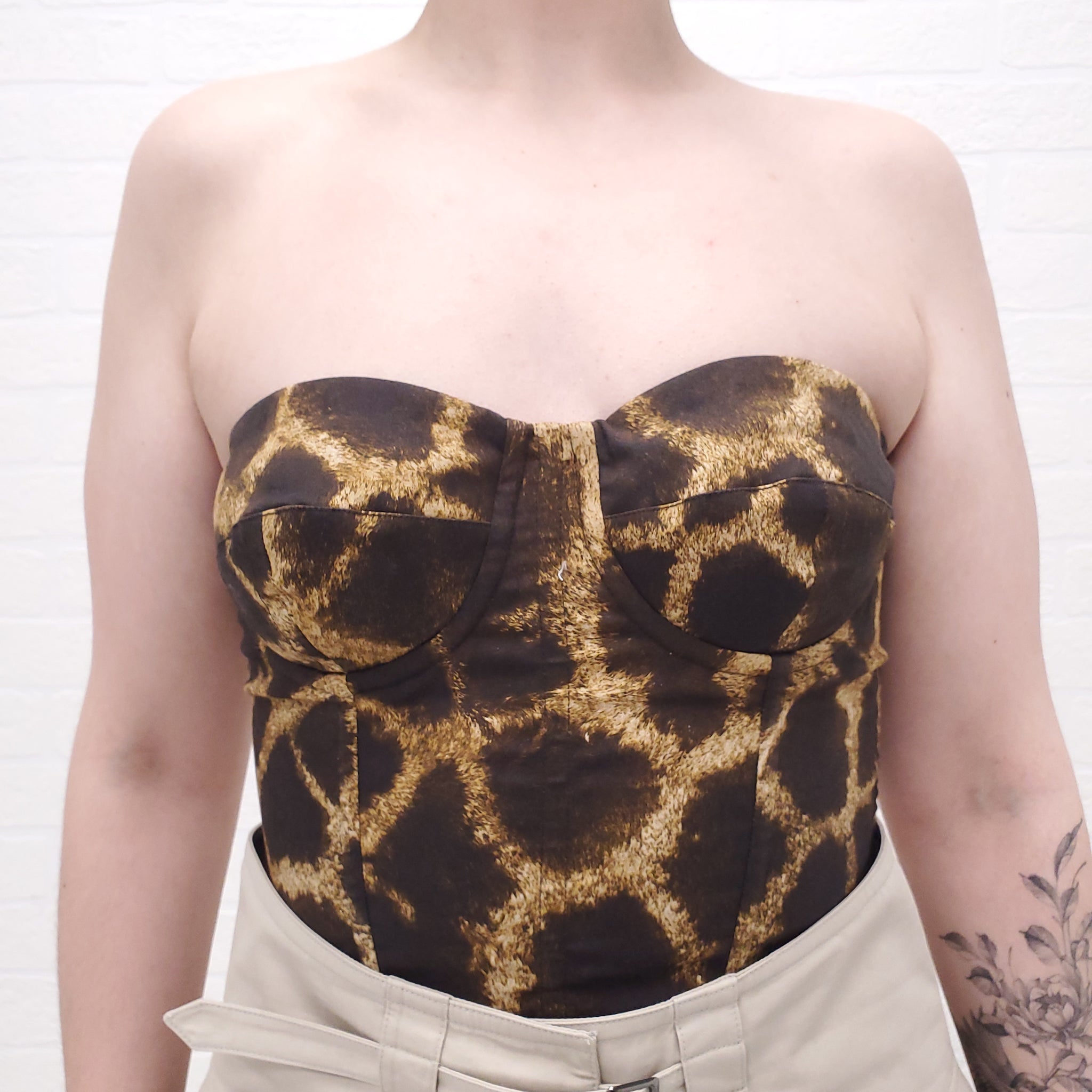 DOLCE GABBANA LEOPARD BUSTIER 1385 SIZE 40 Rewind Couture