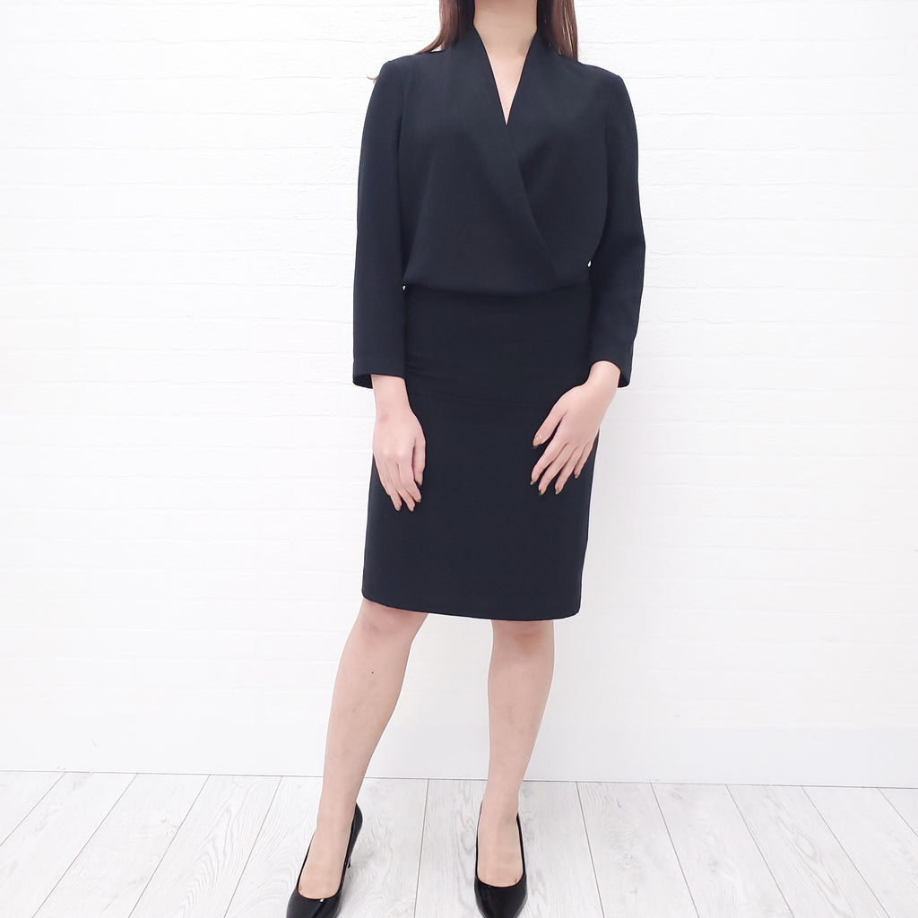 THE ROW BLACK DRAPED DRESS - SIZE 2