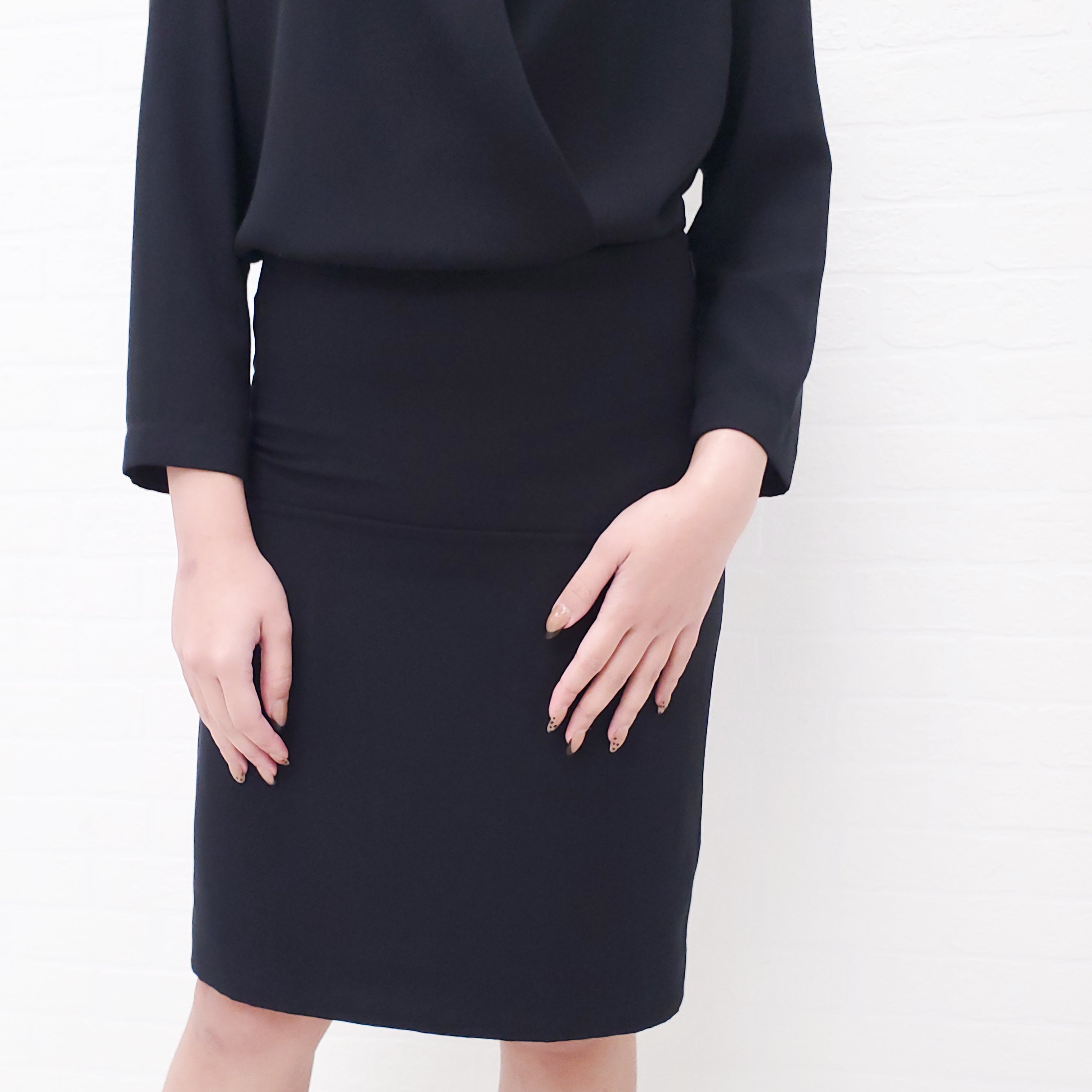 THE ROW BLACK DRAPED DRESS - SIZE 2