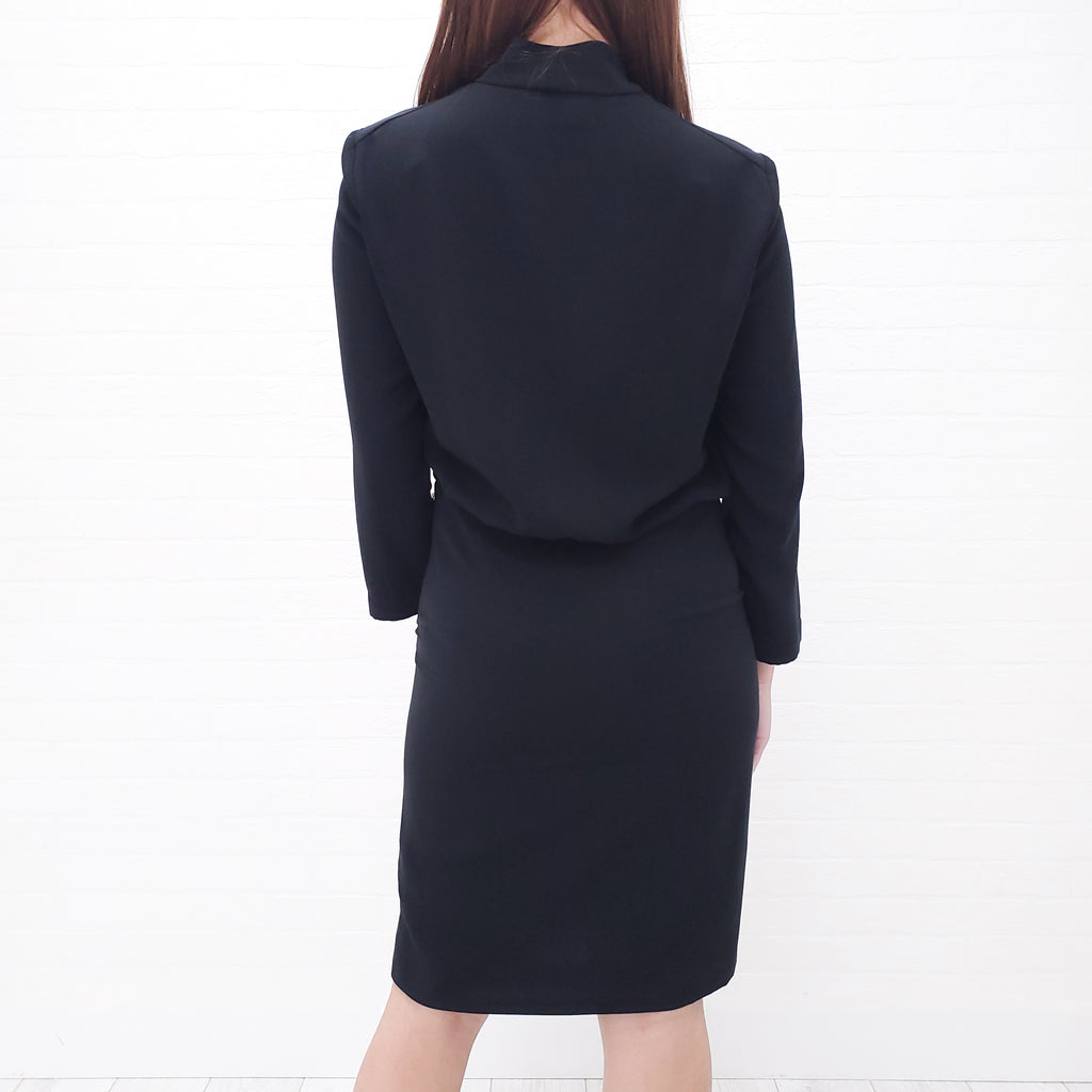 THE ROW BLACK DRAPED DRESS - SIZE 2