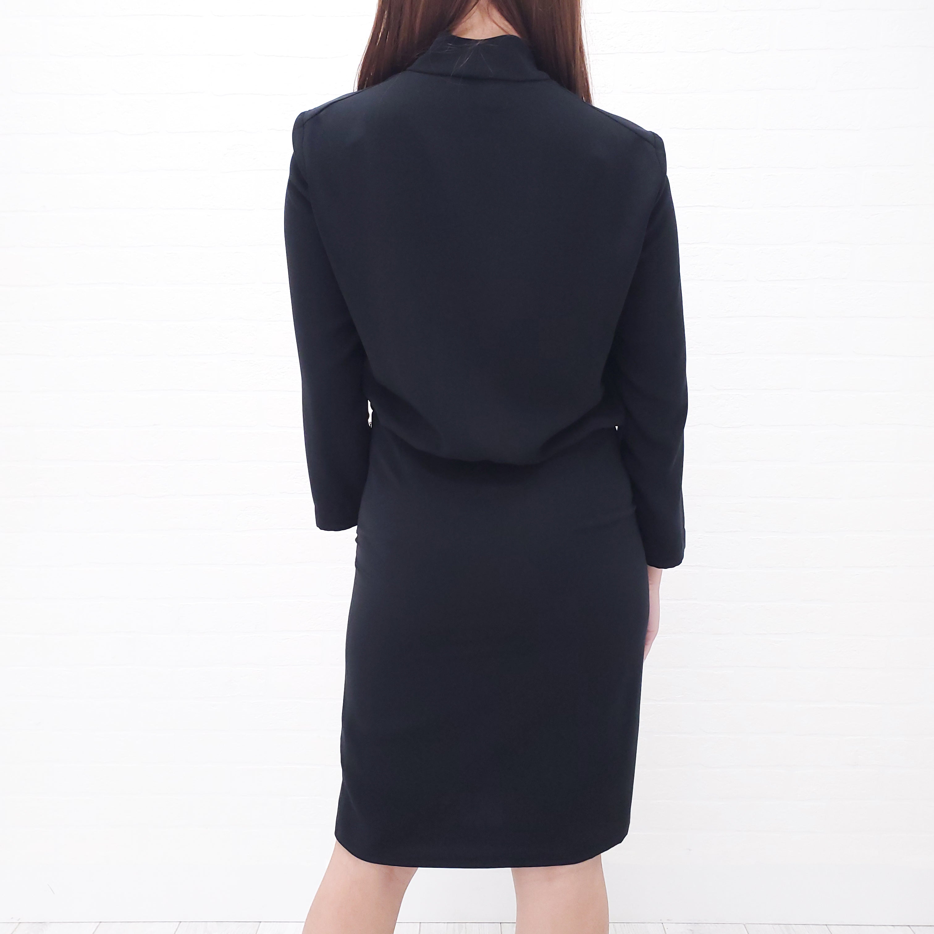 THE ROW BLACK DRAPED DRESS - SIZE 2