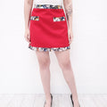 MOSCHINO RED PATTERNED SKIRT - SIZE 44