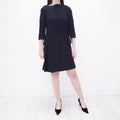 PRADA BLACK DRESS WITH SILVER BALL- SIZE 40