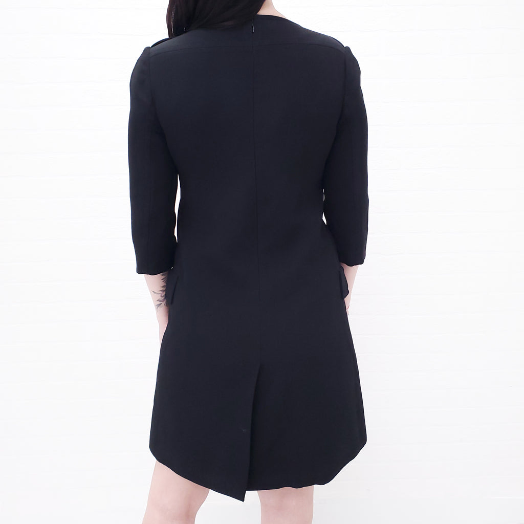 PRADA BLACK DRESS WITH SILVER BALL- SIZE 40