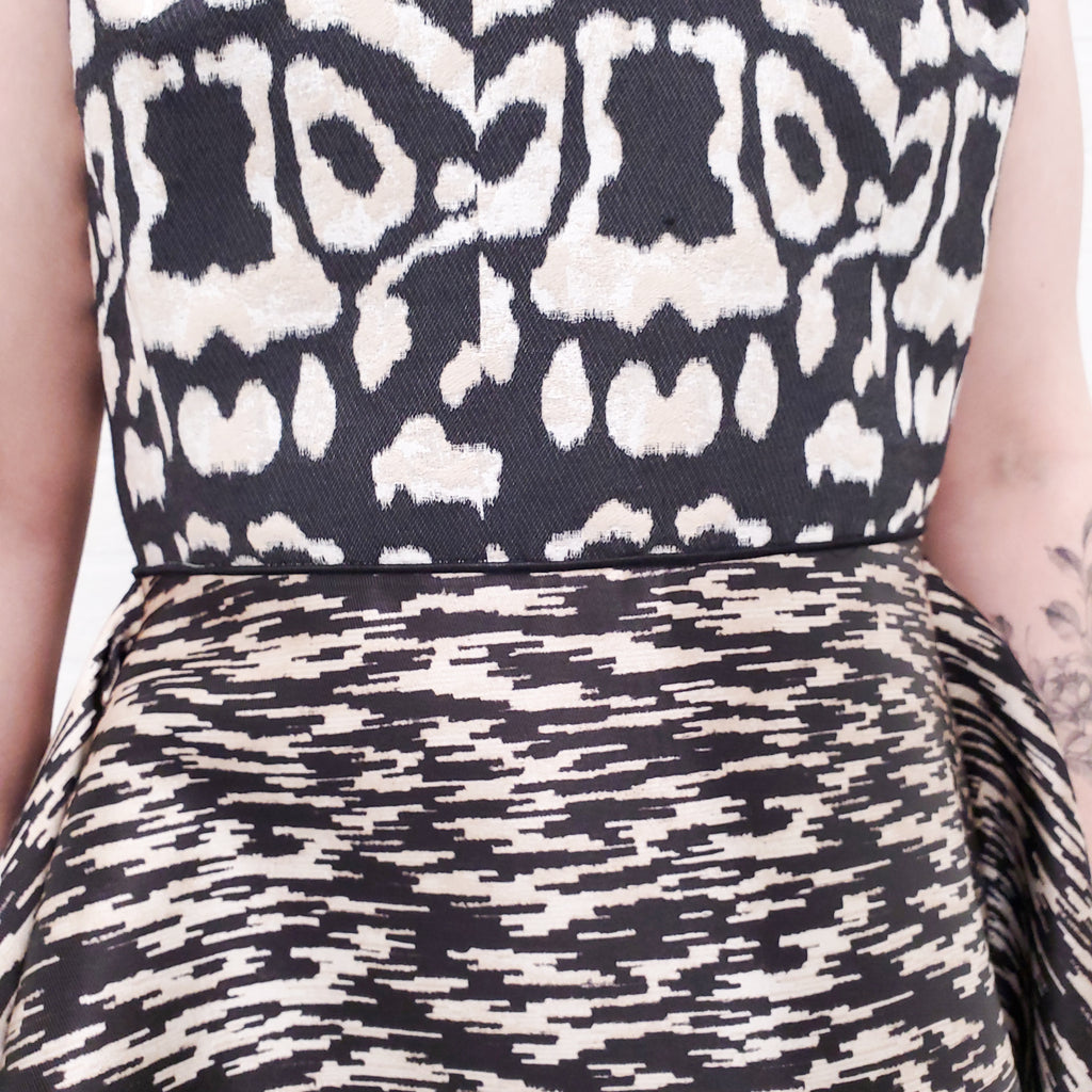 GIAMBATTISTA VALLI LEOPARD PATTERNED A-LINE DRESS - SIZE 44
