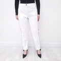 FENDI LOGO WHITE SKI PANTS - SIZE 48