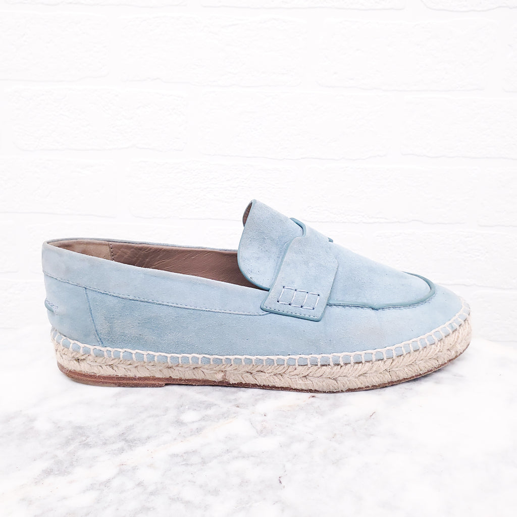 HERMÈS BLUE SUEDE H LOAFERS - SIZE 37