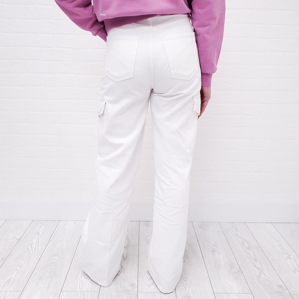 AGOLDE WHITE CARGO DENIM - SIZE 24