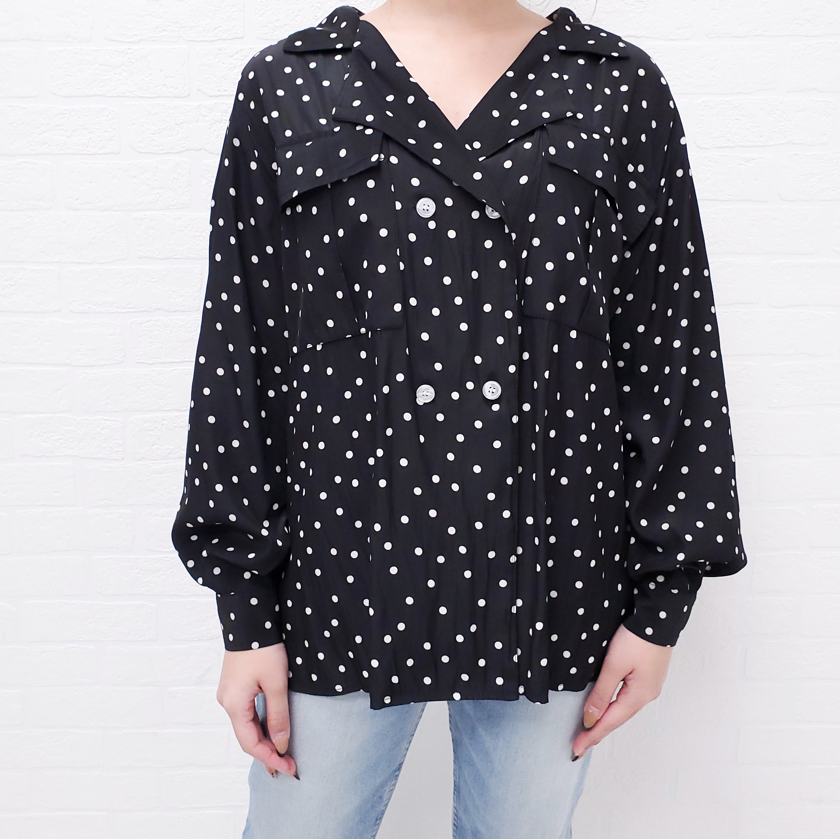 SMYTHE POLKA DOT BLOUSE - SIZE XS
