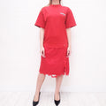 BALENCIAGA RED POLITICAL CAMPAIGN T-SHIRT SLIP DRESS - SIZE S
