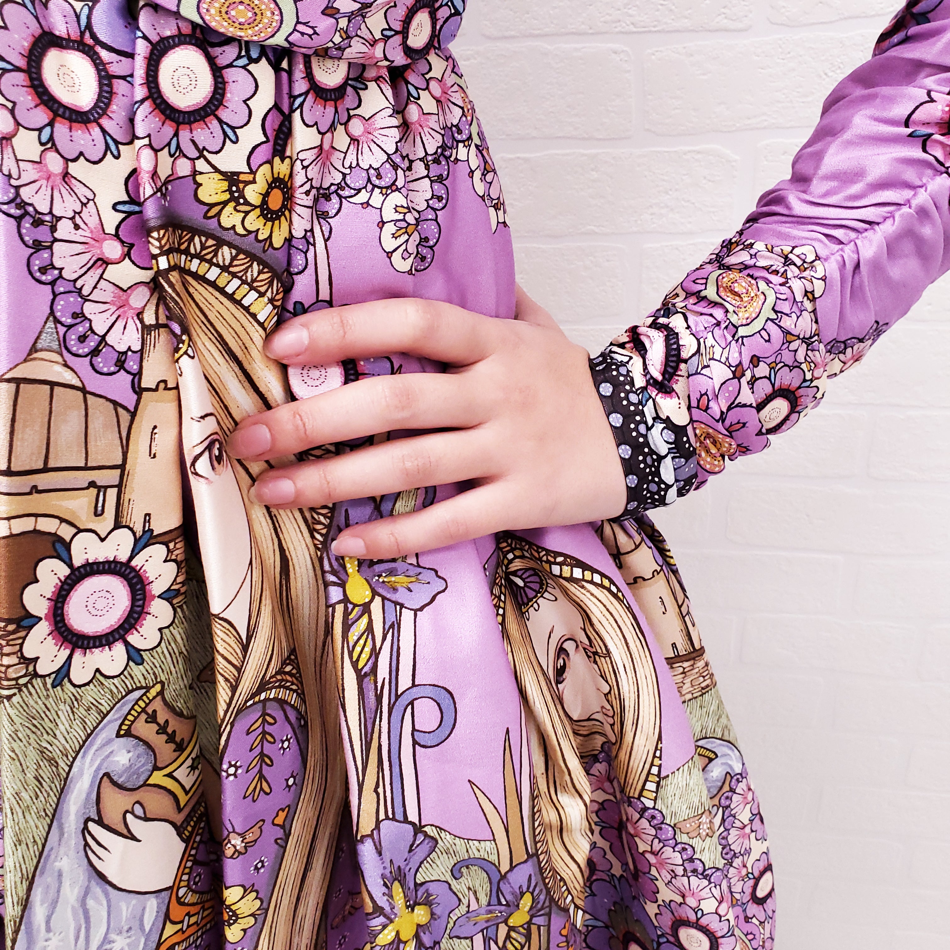 ZIMMERMANN KNOTTED PRINTED SILK DRESS - SIZE 0/XS