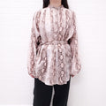 ZIMMERMANN SNAKE 'BELLITUDE BATWING' BLOUSE - SIZE 3/L