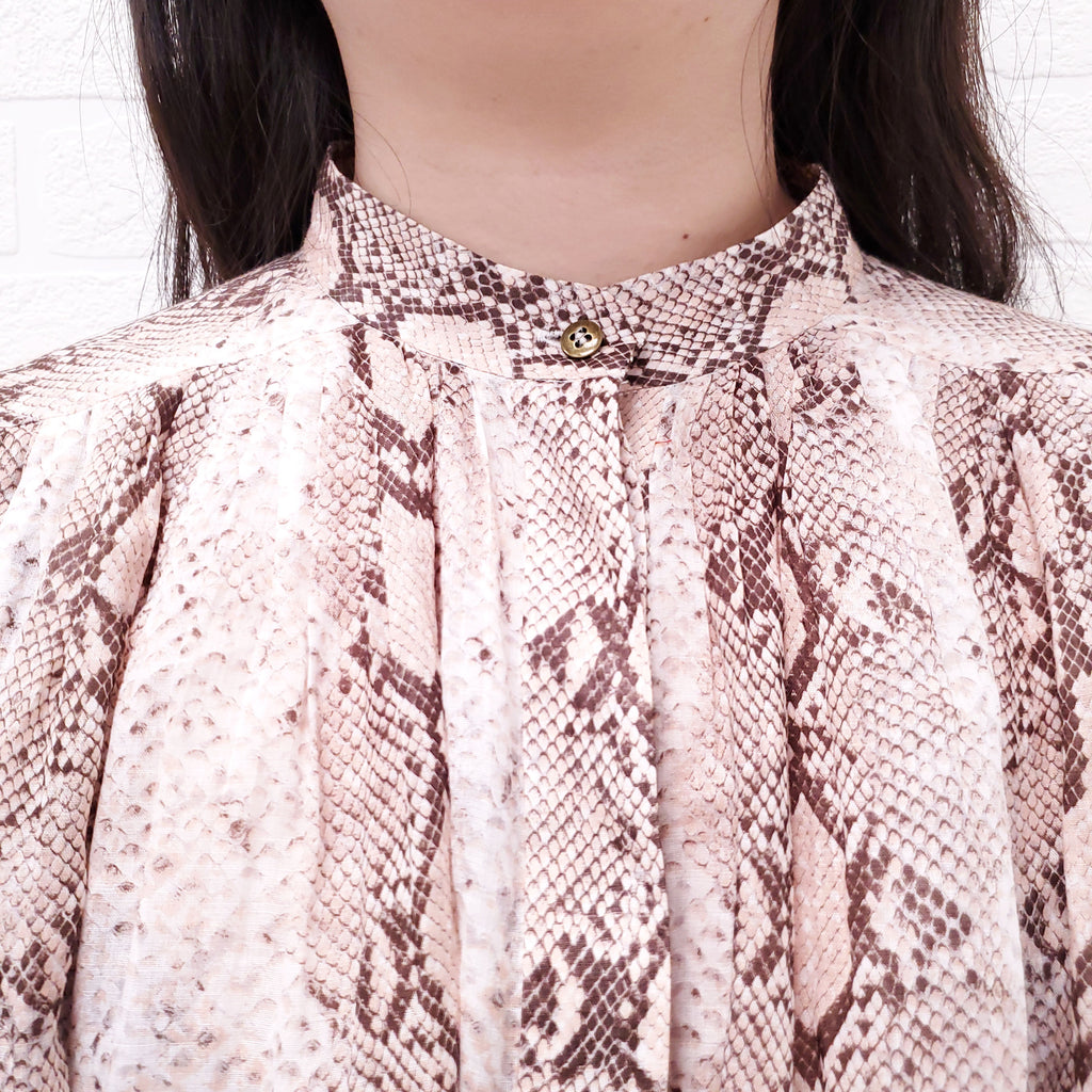 ZIMMERMANN SNAKE 'BELLITUDE BATWING' BLOUSE - SIZE 3/L