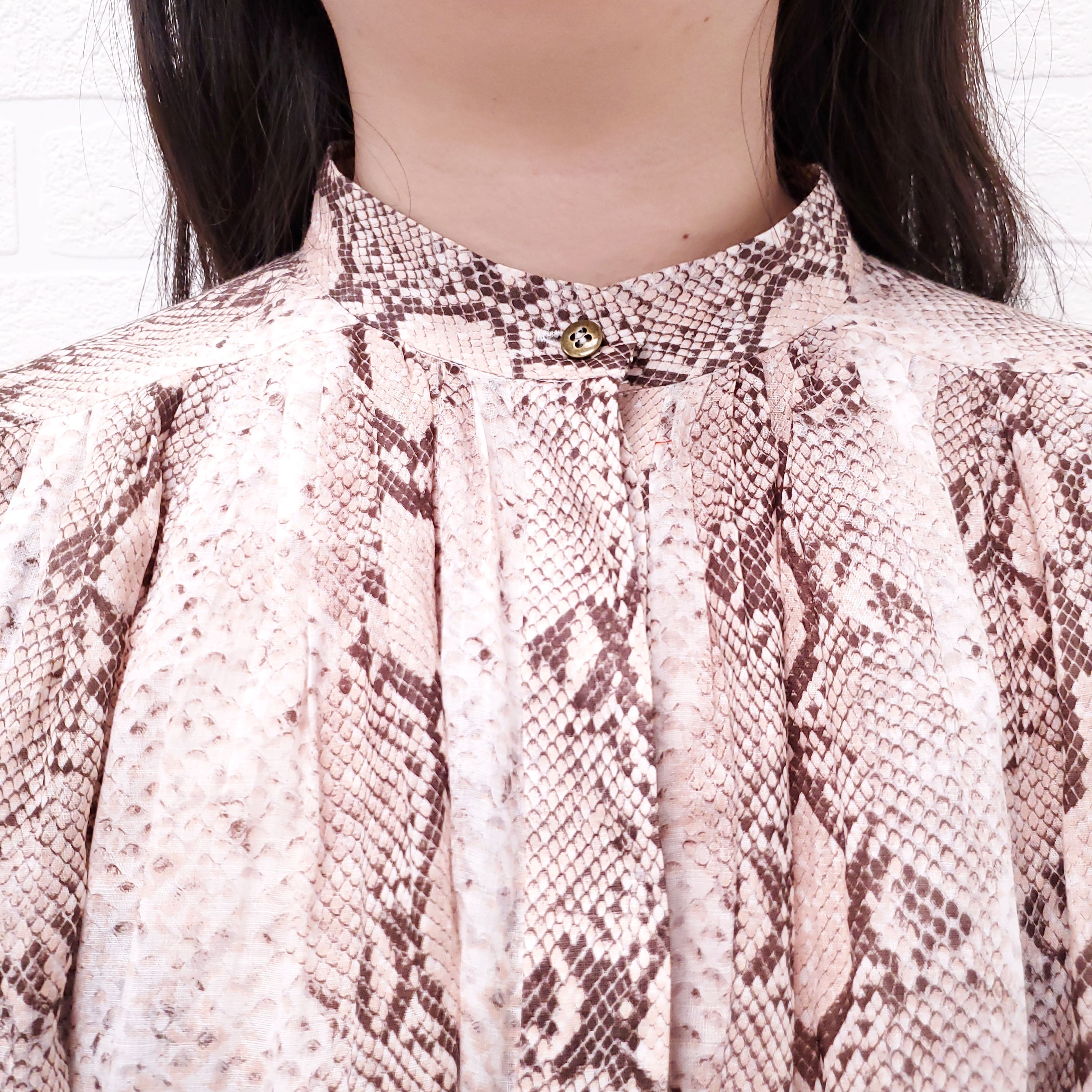 ZIMMERMANN SNAKE 'BELLITUDE BATWING' BLOUSE - SIZE 3/L