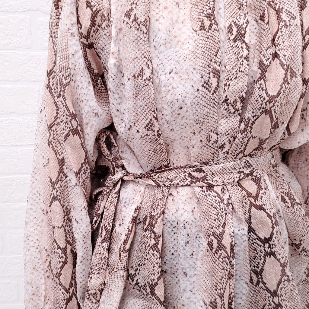 ZIMMERMANN SNAKE 'BELLITUDE BATWING' BLOUSE - SIZE 3/L