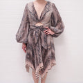 ZIMMERMANN SNAKE PRINT CUTOUT DRESS - SIZE 1