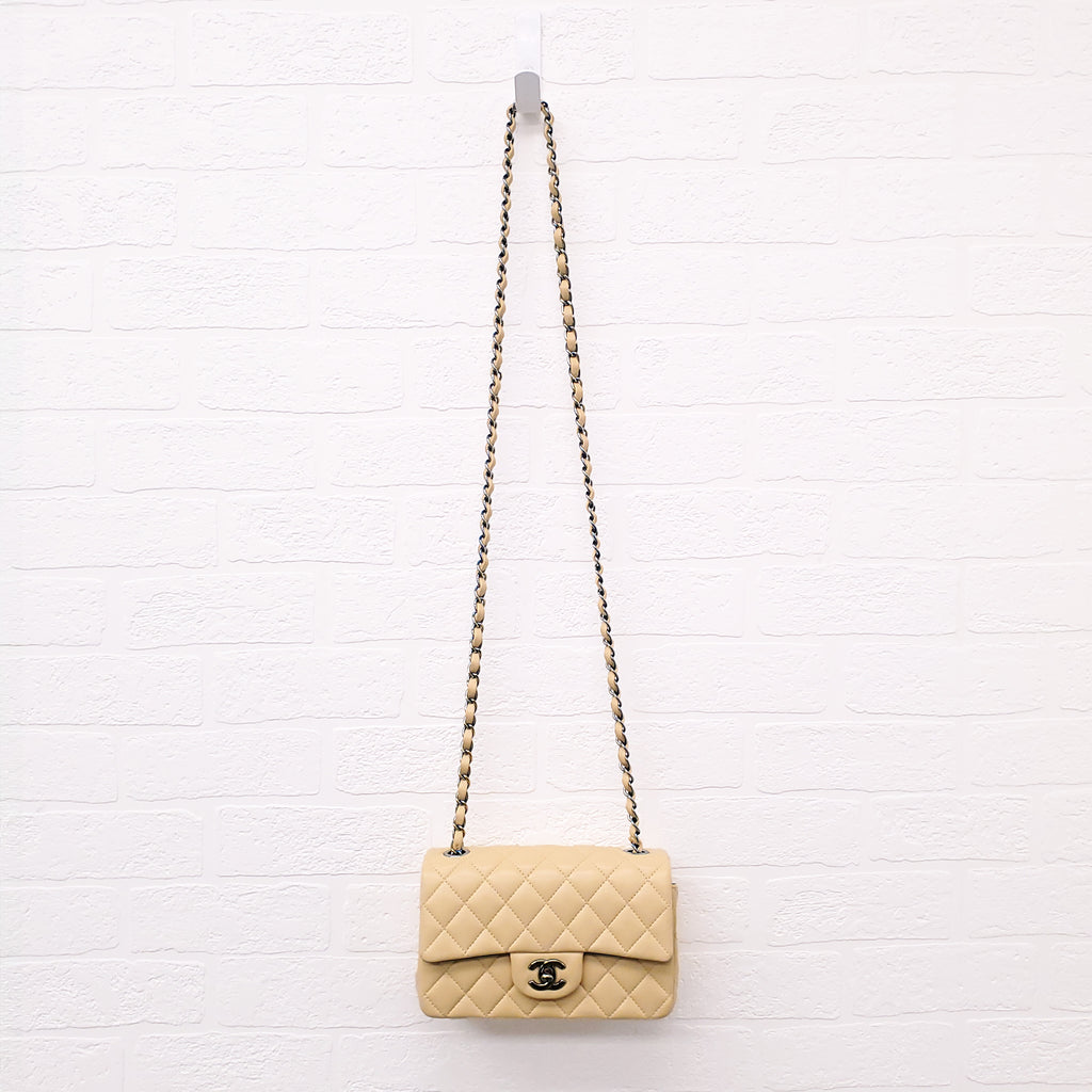 CHANEL YELLOW MINI FLAP BAG