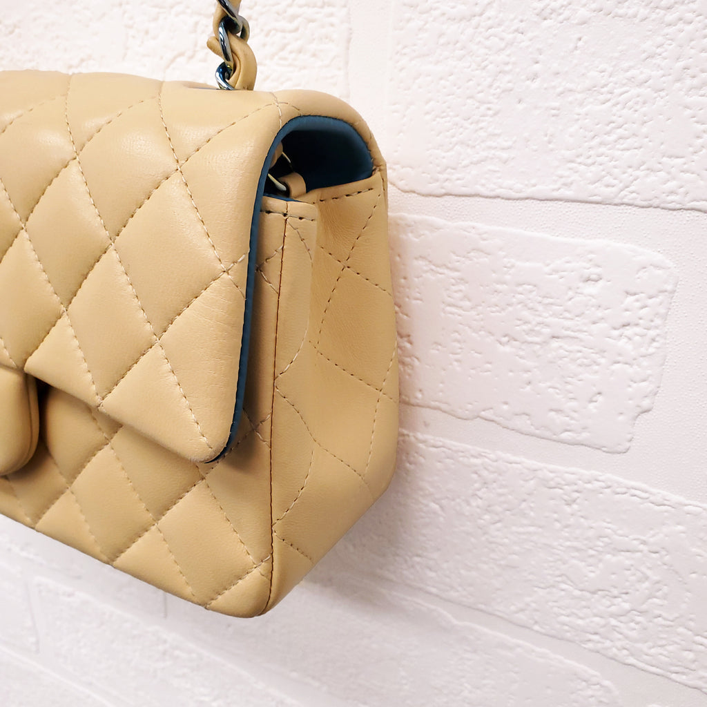 CHANEL YELLOW MINI FLAP BAG