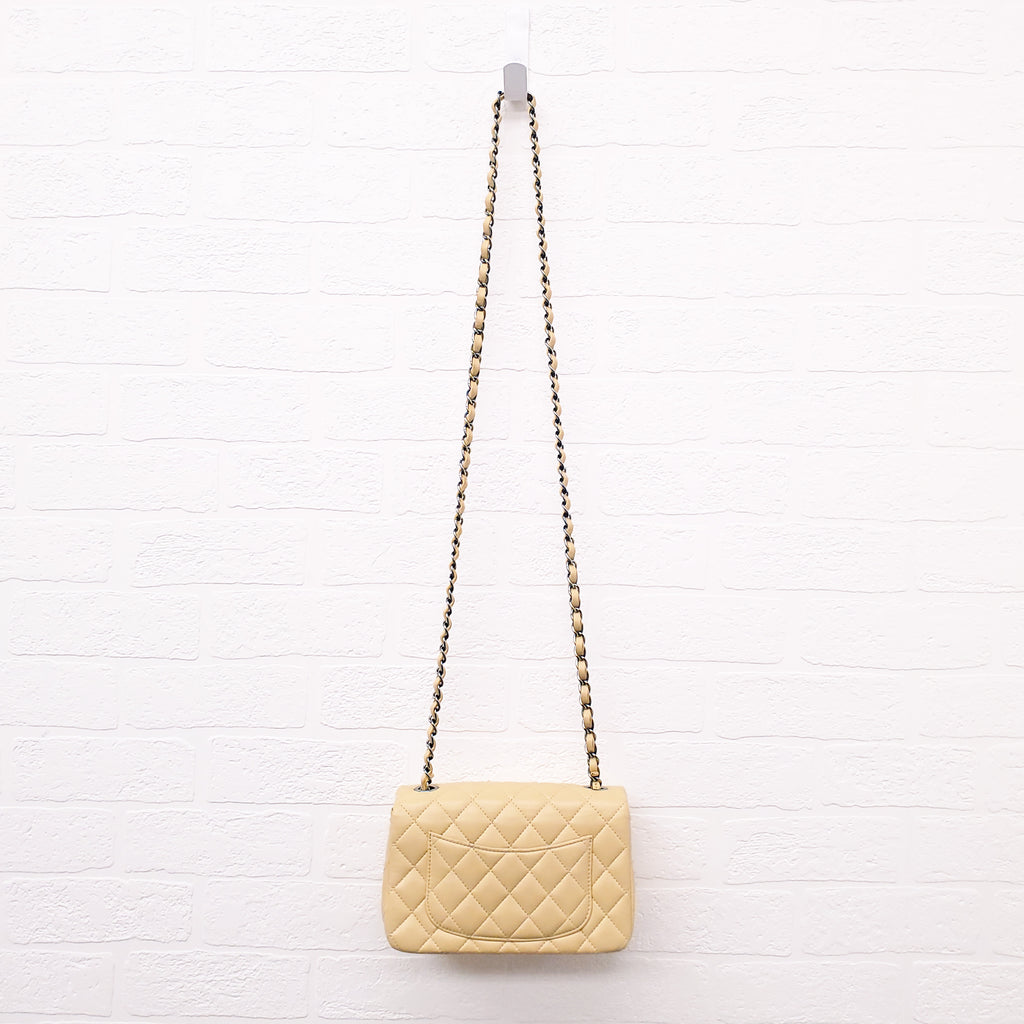 CHANEL YELLOW MINI FLAP BAG