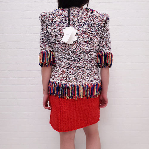 BALMAIN MULTICOLOUR TWEED JACKET - SIZE 36